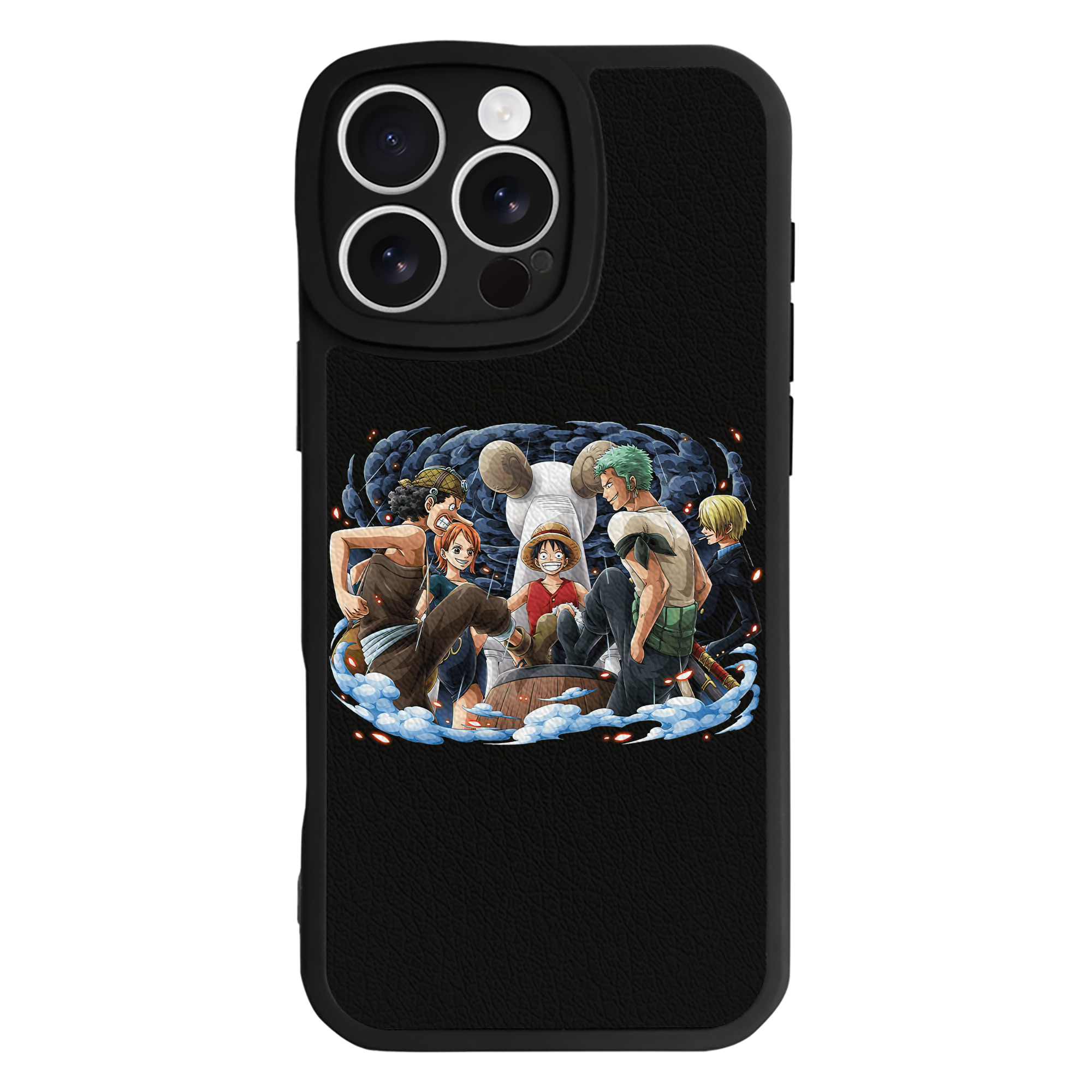 （画像用） ワンピース モンキー・D・ルフィ ONE PIECE Monkey D. Luffy 【iPhone 16シリーズ対応】シリコンスマホケース（レザー調） 材質：シリコン